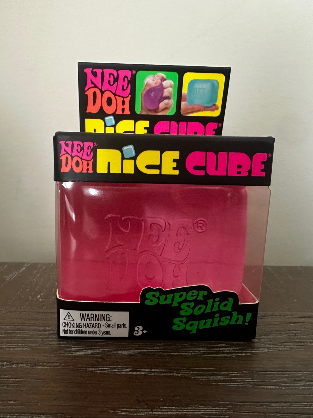 NeeDoh Nice Cube Pink Authentic Schylling In SEALED Box Super Solid Squish NEW